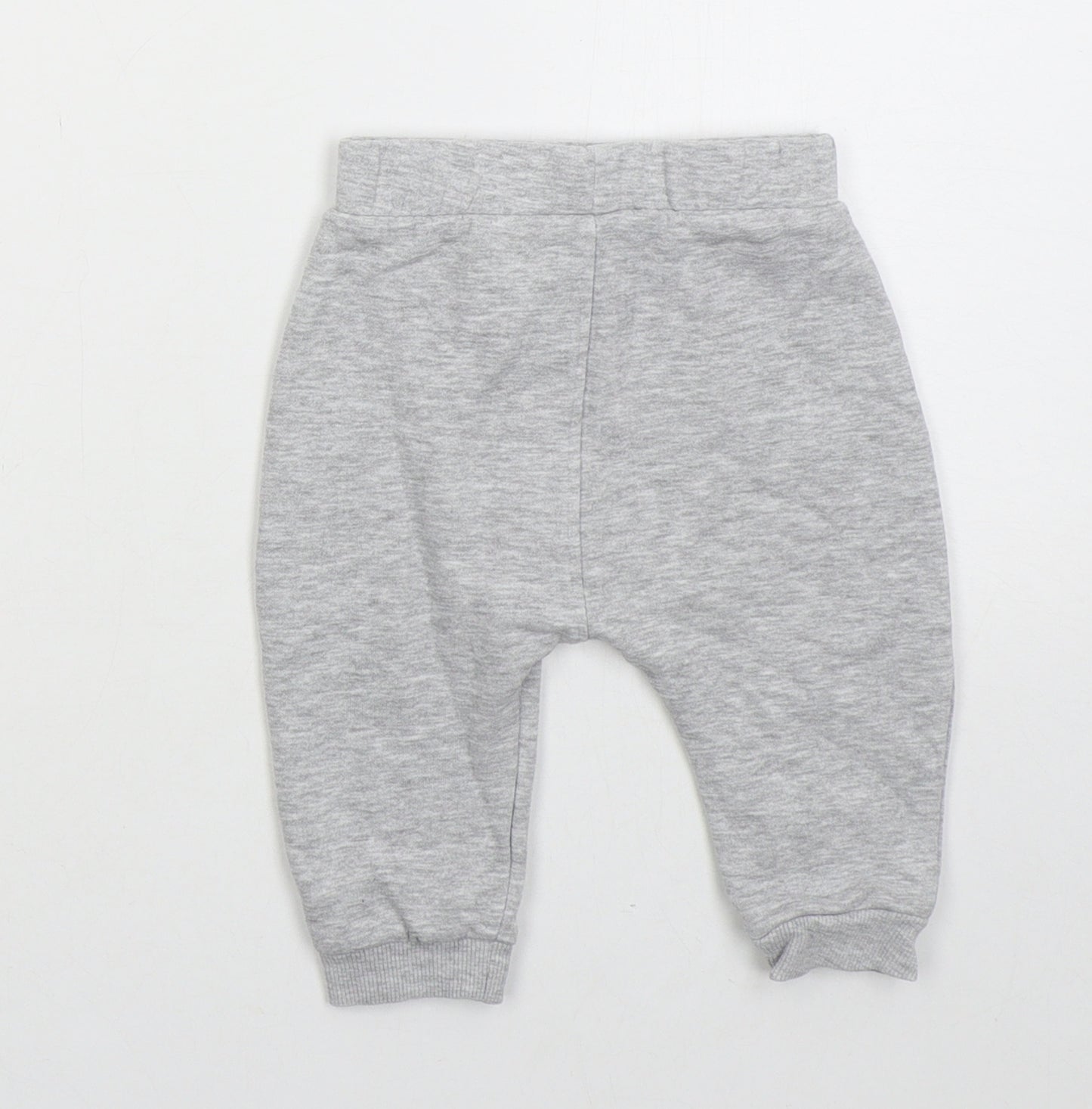 George Boys Grey Cotton Sweatpants Trousers Size 6-9 Months Drawstring