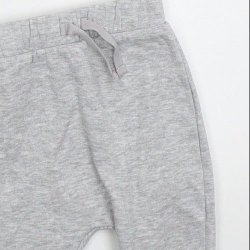 George Boys Grey Cotton Sweatpants Trousers Size 6-9 Months Drawstring