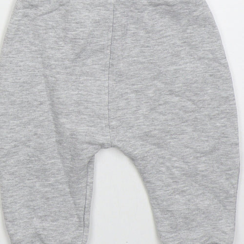 George Boys Grey Cotton Sweatpants Trousers Size 6-9 Months Drawstring