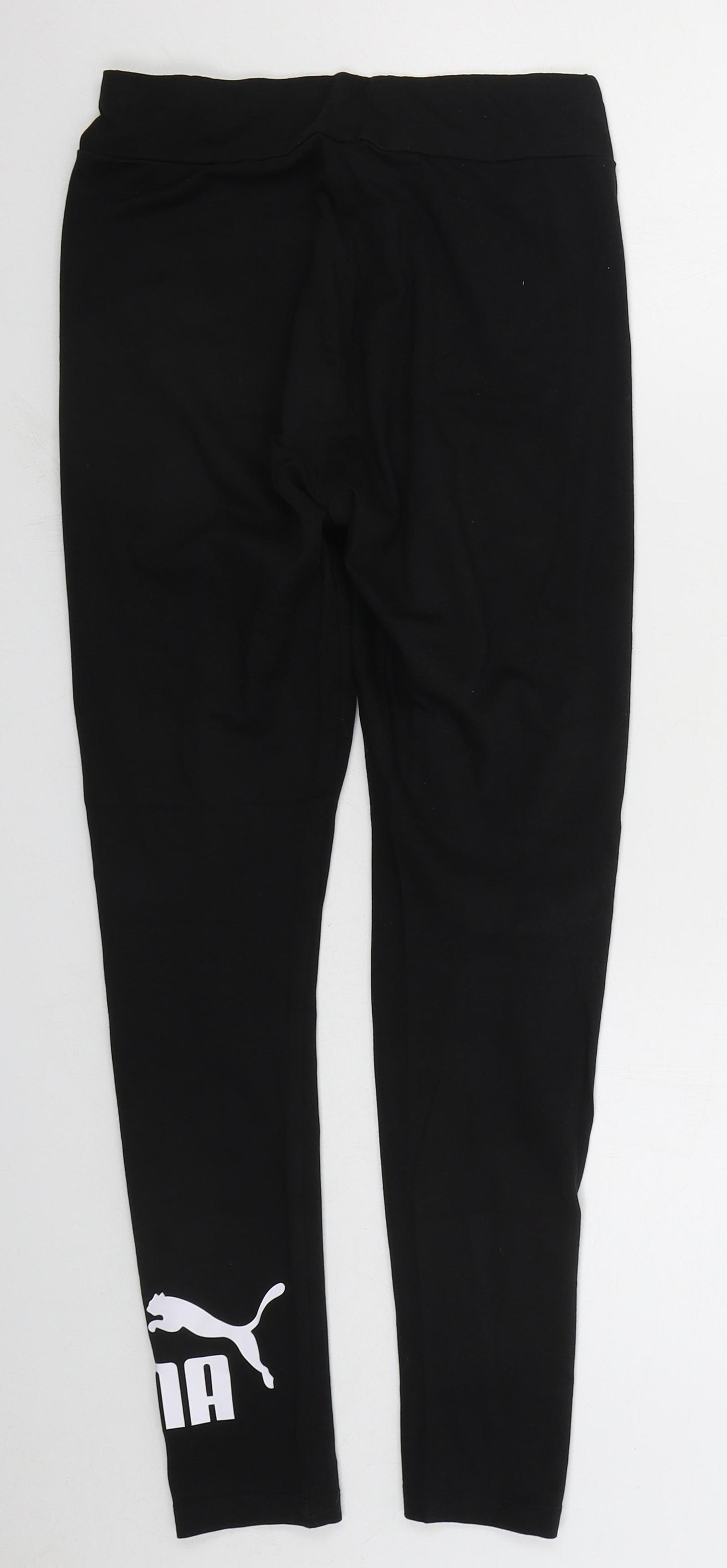 PUMA Womens Black Cotton Carrot Leggings Size 10 L26 in