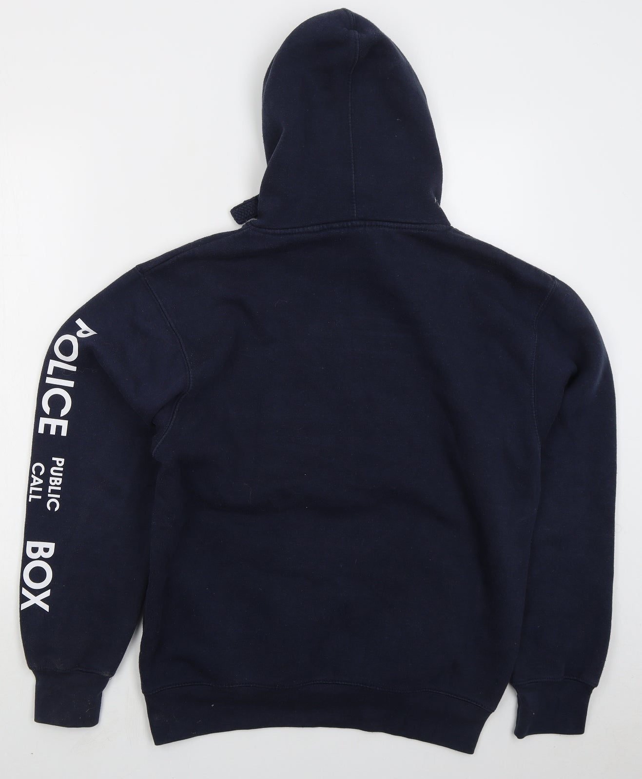 Preworn Mens Blue Cotton Pullover Hoodie Size L - Police Box