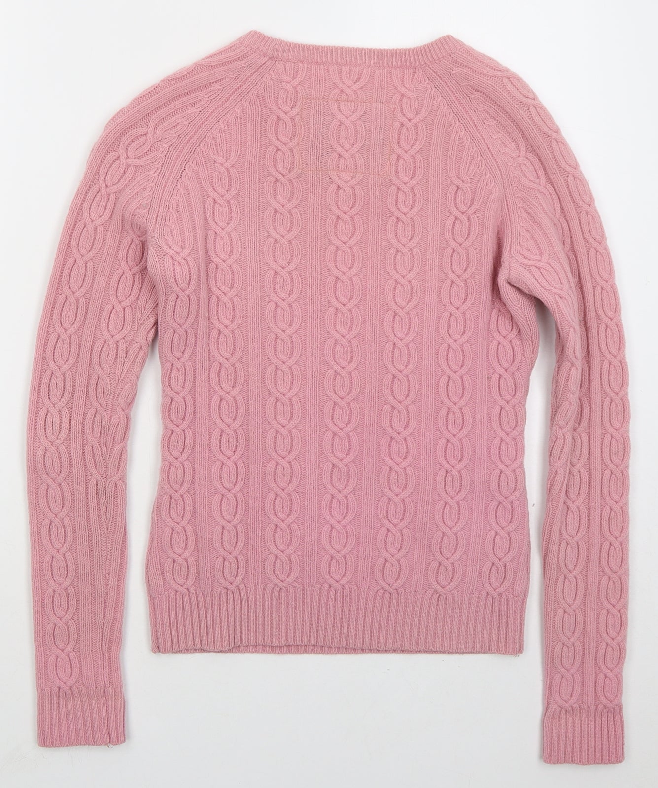 Jack Wills Womens Pink Crew Neck Wool Pullover Jumper Size 10