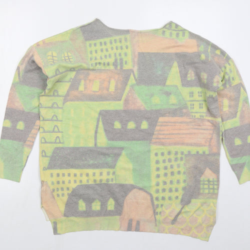 Change Womens Green Boat Neck Viscose Pullover Jumper Size M - Houses