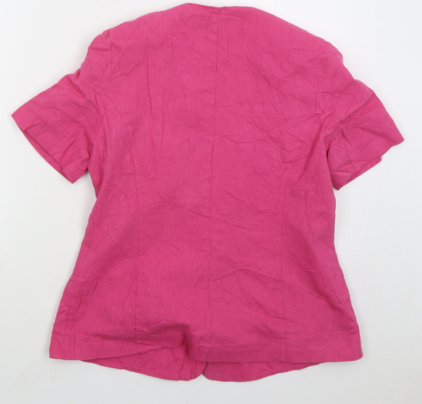 Hudson & Onslow Womens Pink Jacket Size 12 Button