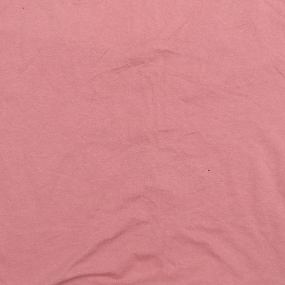 Calvin Klein Womens Pink 100% Cotton Basic T-Shirt Size XL Round Neck