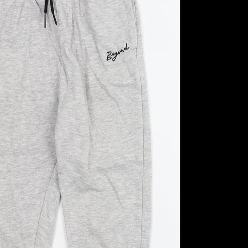 George Boys Grey Cotton Sweatpants Trousers Size 9-10 Years Regular