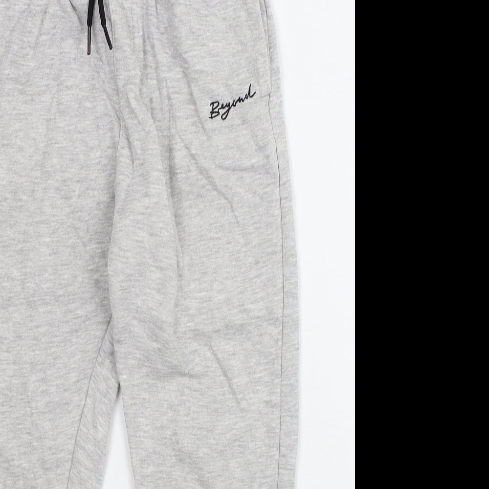 George Boys Grey Cotton Sweatpants Trousers Size 9-10 Years Regular