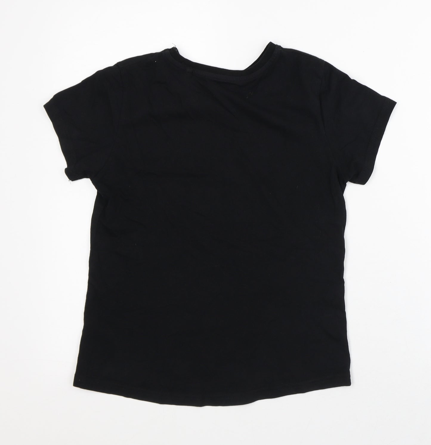 Primark Boys Black Cotton Basic T-Shirt Size 9-10 Years Crew Neck - Floss like a boss