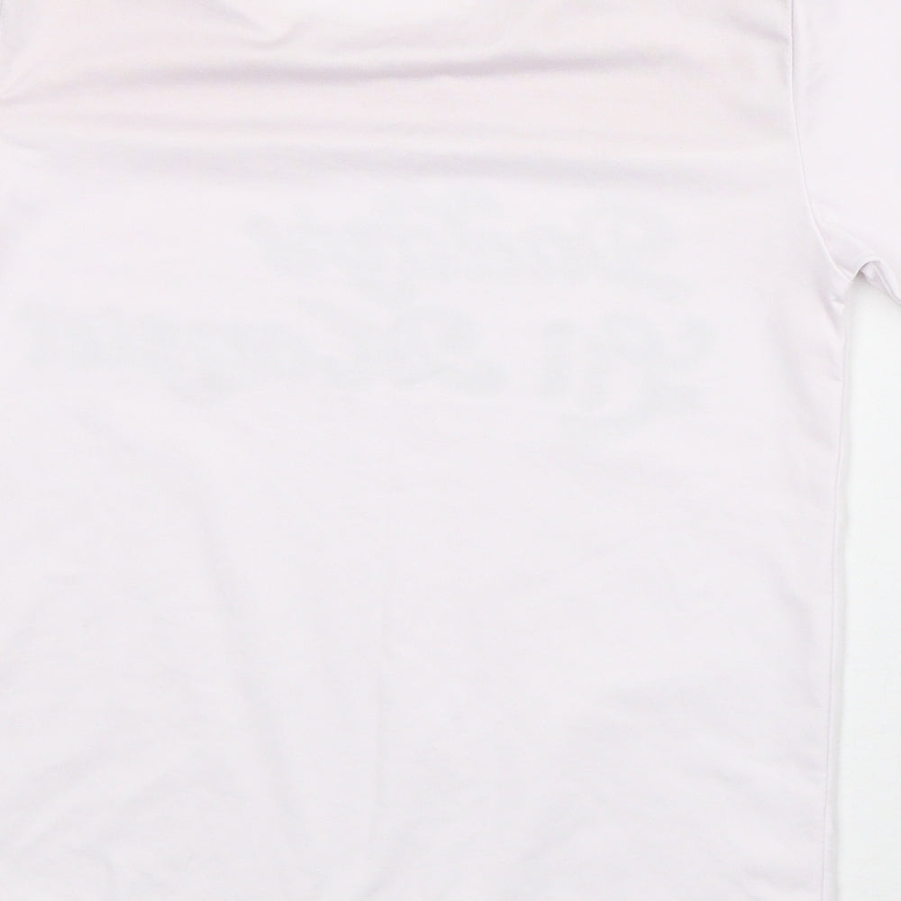 Preworn Boys White Colourblock Polyester Basic T-Shirt Size XL Crew Neck - Daddy's Little Monster