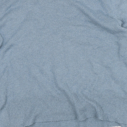 Oasis Mens Blue Round Neck Polyester Pullover Jumper Size XL