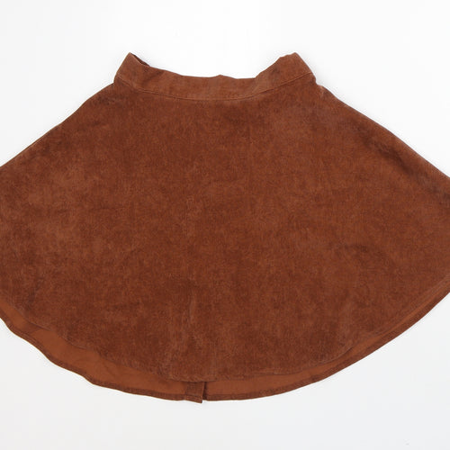SheIn Womens Brown Polyester A-Line Skirt Size S