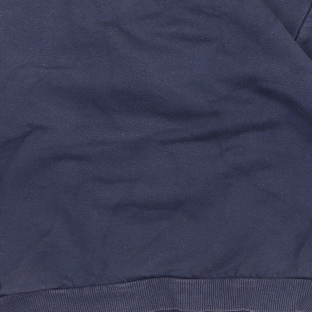 adidas Boys Blue Striped Polyester Pullover Sweatshirt Size 2-3 Years