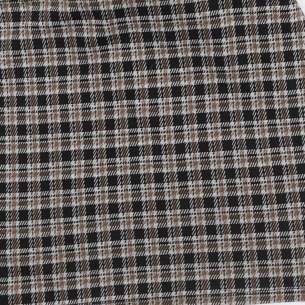New Look Womens Brown Plaid Polyester Straight & Pencil Skirt Size 10
