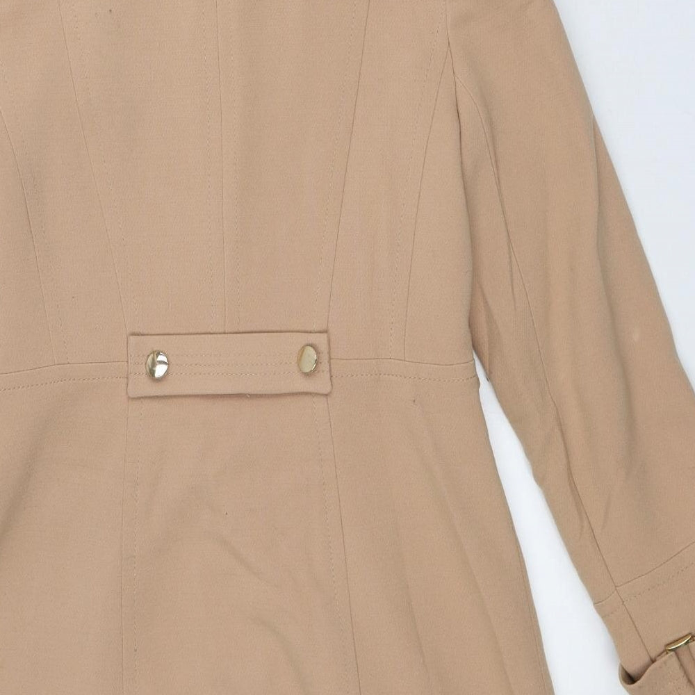 Wallis Womens Beige Overcoat Coat Size 8