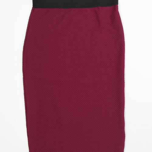Internationale Womens Pink Polyester Straight & Pencil Skirt Size 12