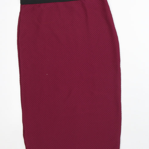 Internationale Womens Pink Polyester Straight & Pencil Skirt Size 12