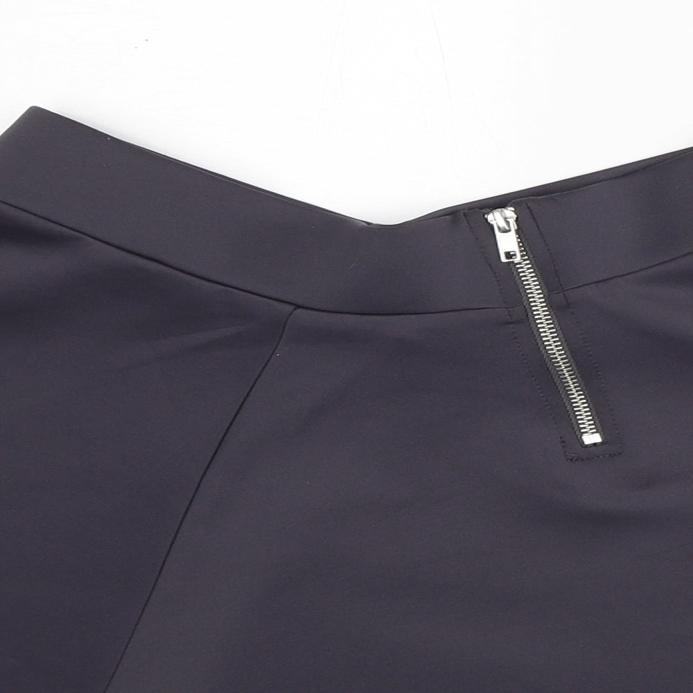 H&M Womens Grey Floral Polyester A-Line Skirt Size 12