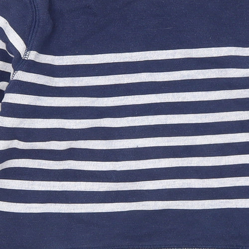 Gap Boys Multicoloured Striped Cotton Pullover Sweatshirt Size 2 Years - Sea
