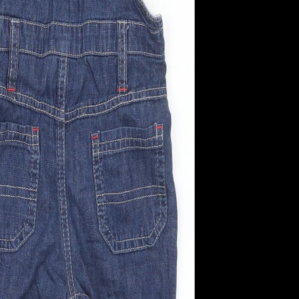 NEXT Baby Blue Cotton Dungaree One-Piece Size 3-6 Months