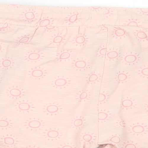 F&F Girls Pink Geometric Cotton Sweat Shorts Size 2-3 Years Regular