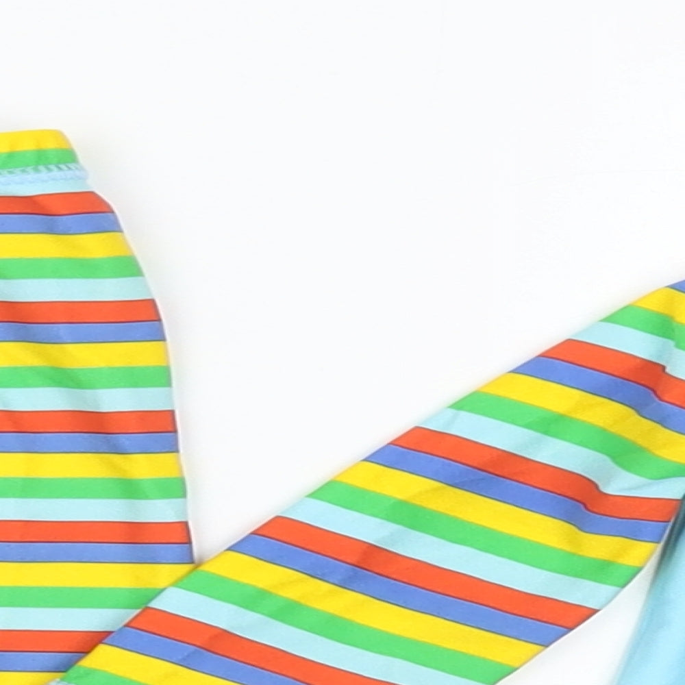 Holiday Shop Baby Multicoloured Striped Nylon Shorts Set Outfit/Set Size 18-24 Months Zip - Swimming Set