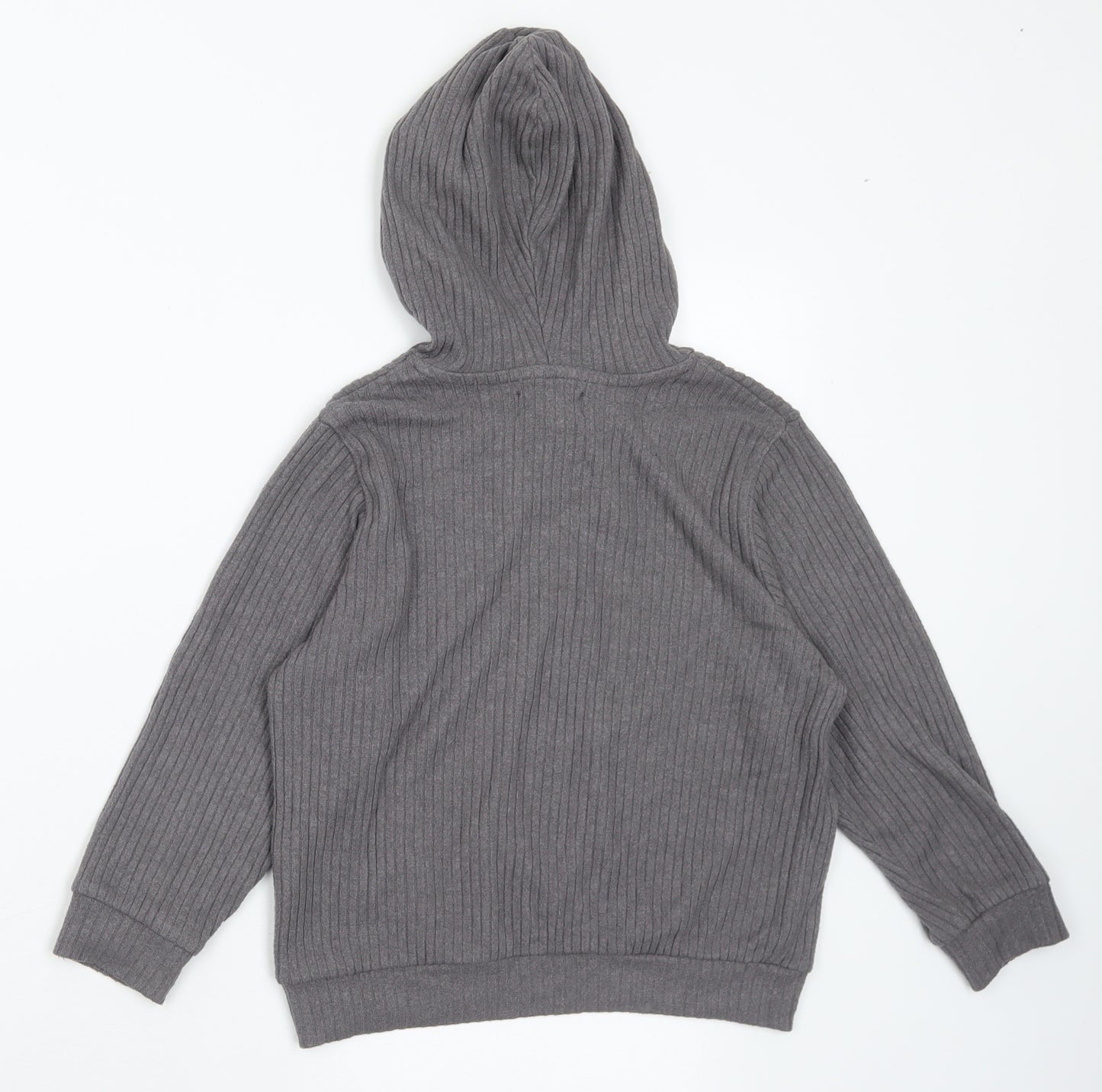H&M Girls Grey Viscose Pullover Hoodie Size 5-6 Years