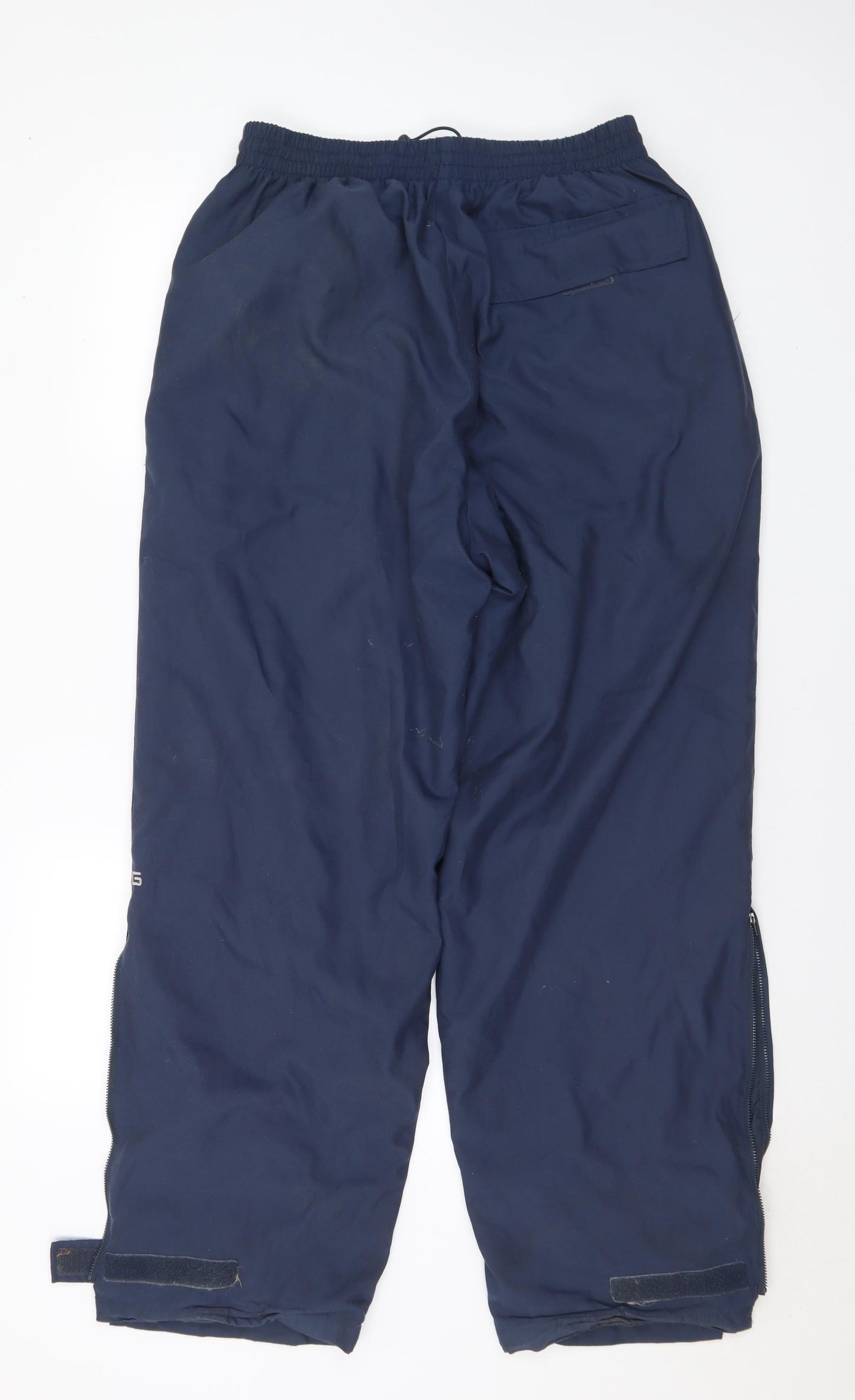 Ping Mens Blue Polyester Rain Trousers Trousers Size L L31 in Regular Drawstring
