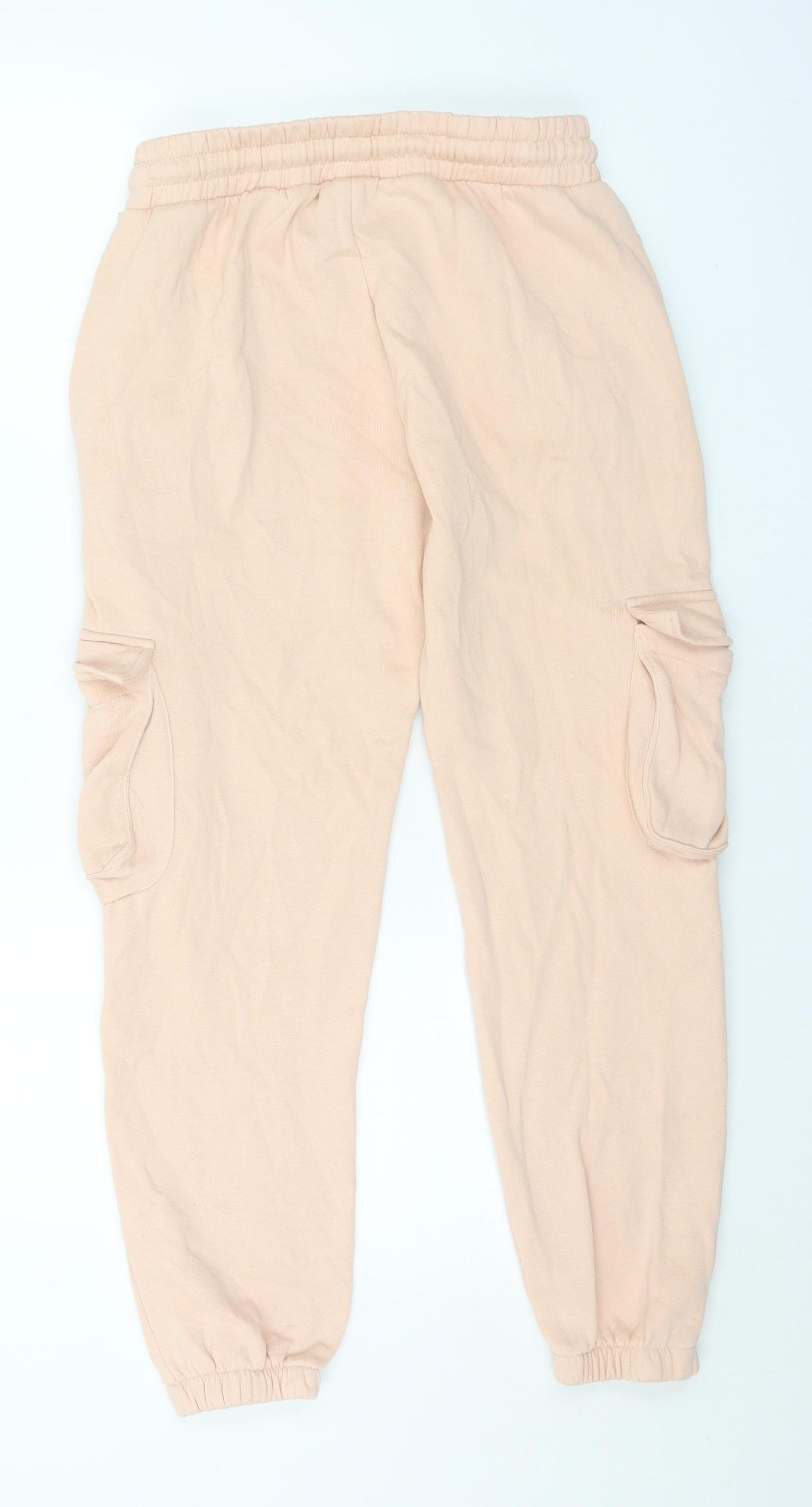 Rising Womens Pink Cotton Jogger Trousers Size S L28 in Regular Drawstring - S/M