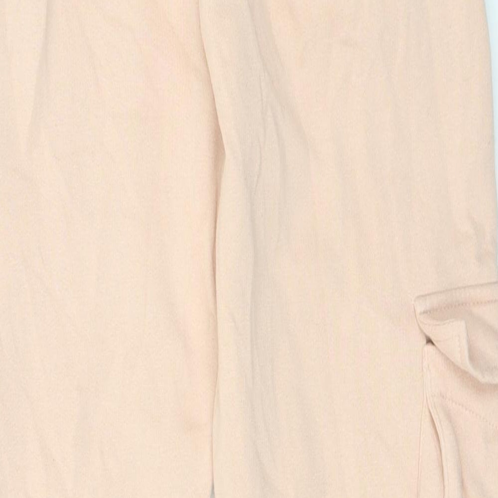 Rising Womens Pink Cotton Jogger Trousers Size S L28 in Regular Drawstring - S/M