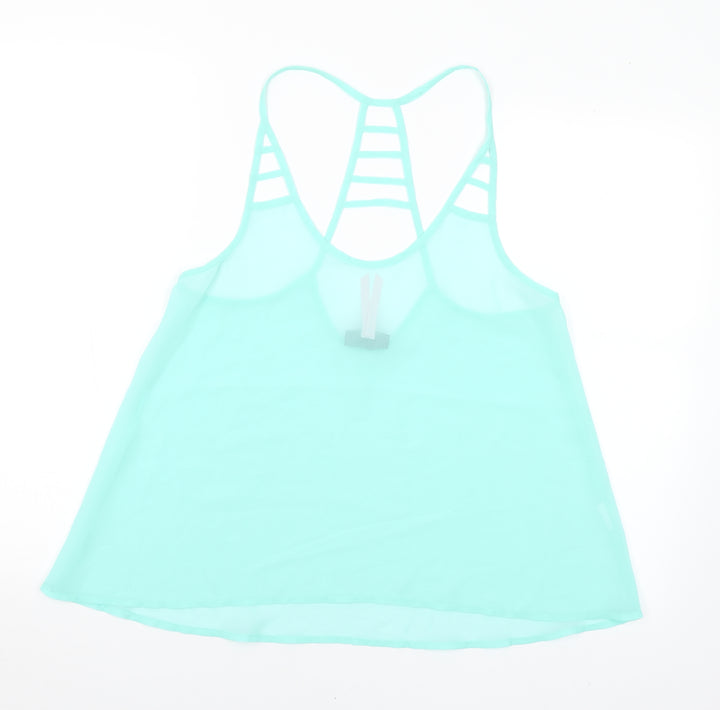 Lipsy Womens Green Polyester Camisole Blouse Size 10 Halter