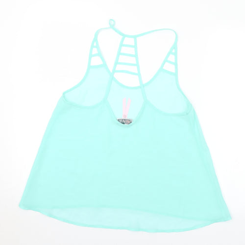 Lipsy Womens Green Polyester Camisole Blouse Size 10 Halter