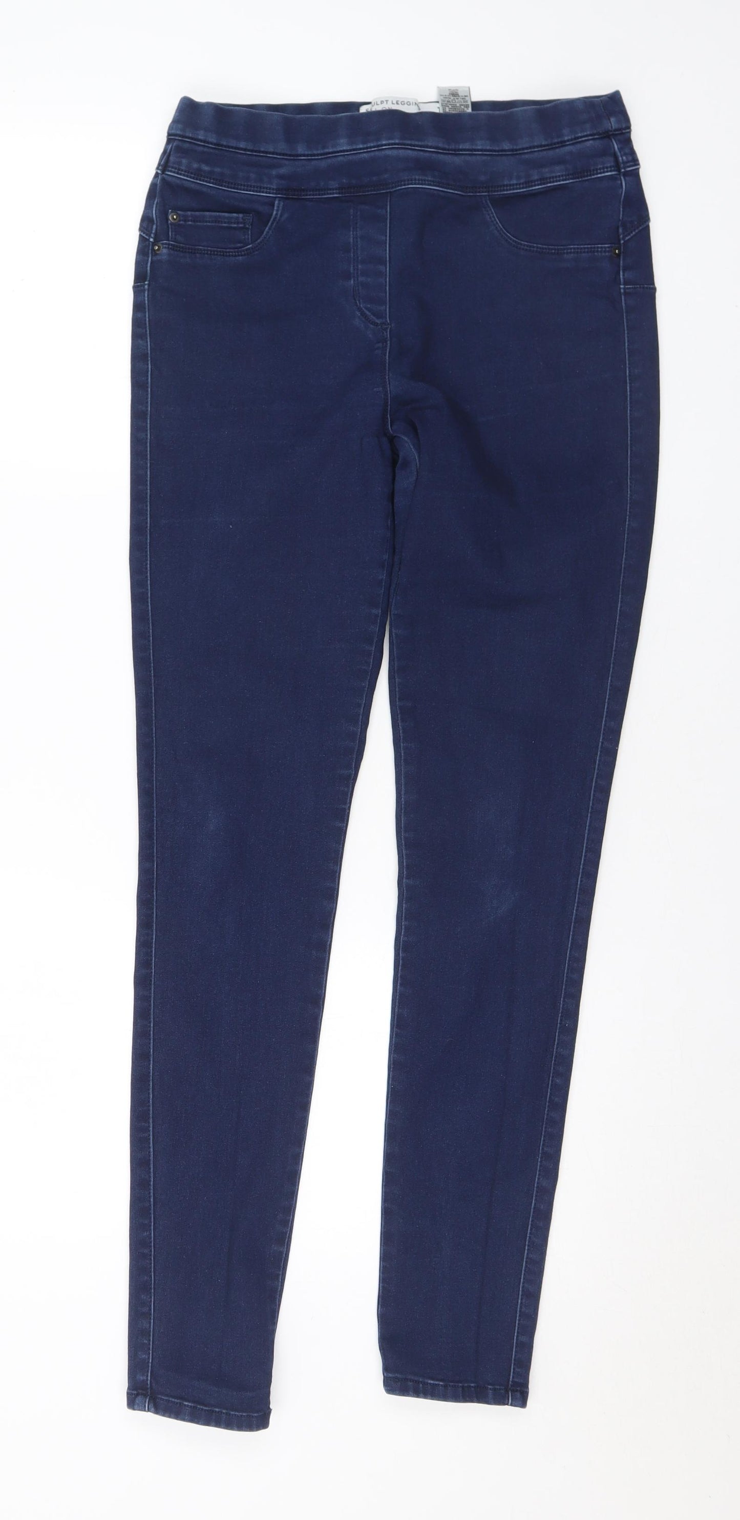 NEXT Womens Blue Cotton Jegging Jeans Size 12 L31 in Regular
