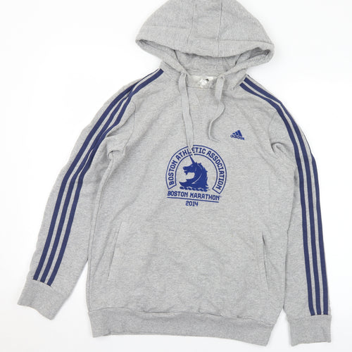 adidas Womens Grey Cotton Pullover Hoodie Size 12 - adidas Boston