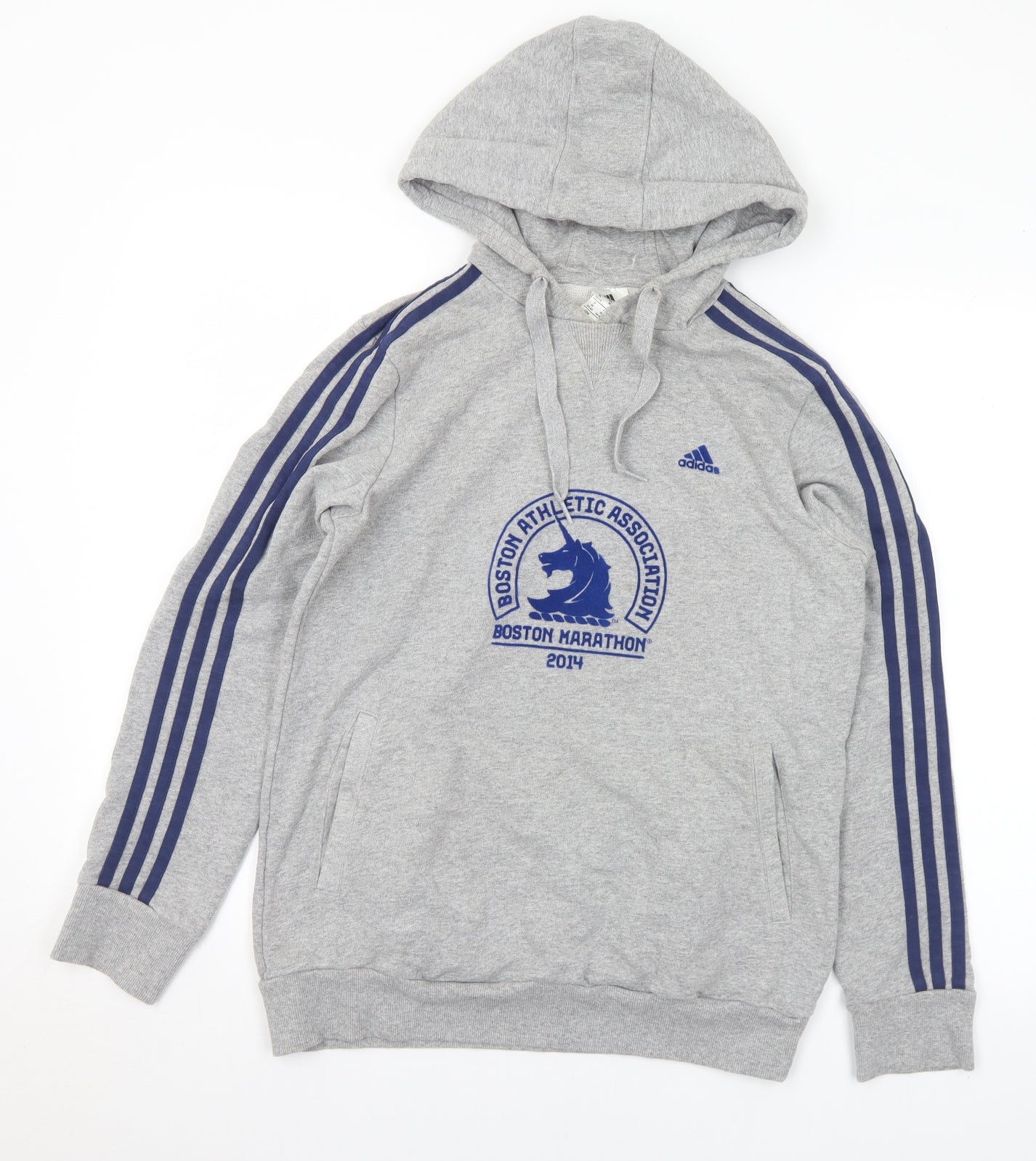 adidas Womens Grey Cotton Pullover Hoodie Size 12 - adidas Boston