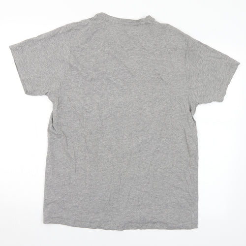 Primark Mens Grey Cotton T-Shirt Size L Crew Neck - Xbox