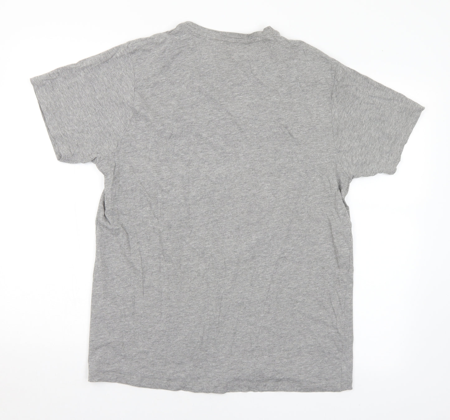 Primark Mens Grey Cotton T-Shirt Size L Crew Neck - Xbox