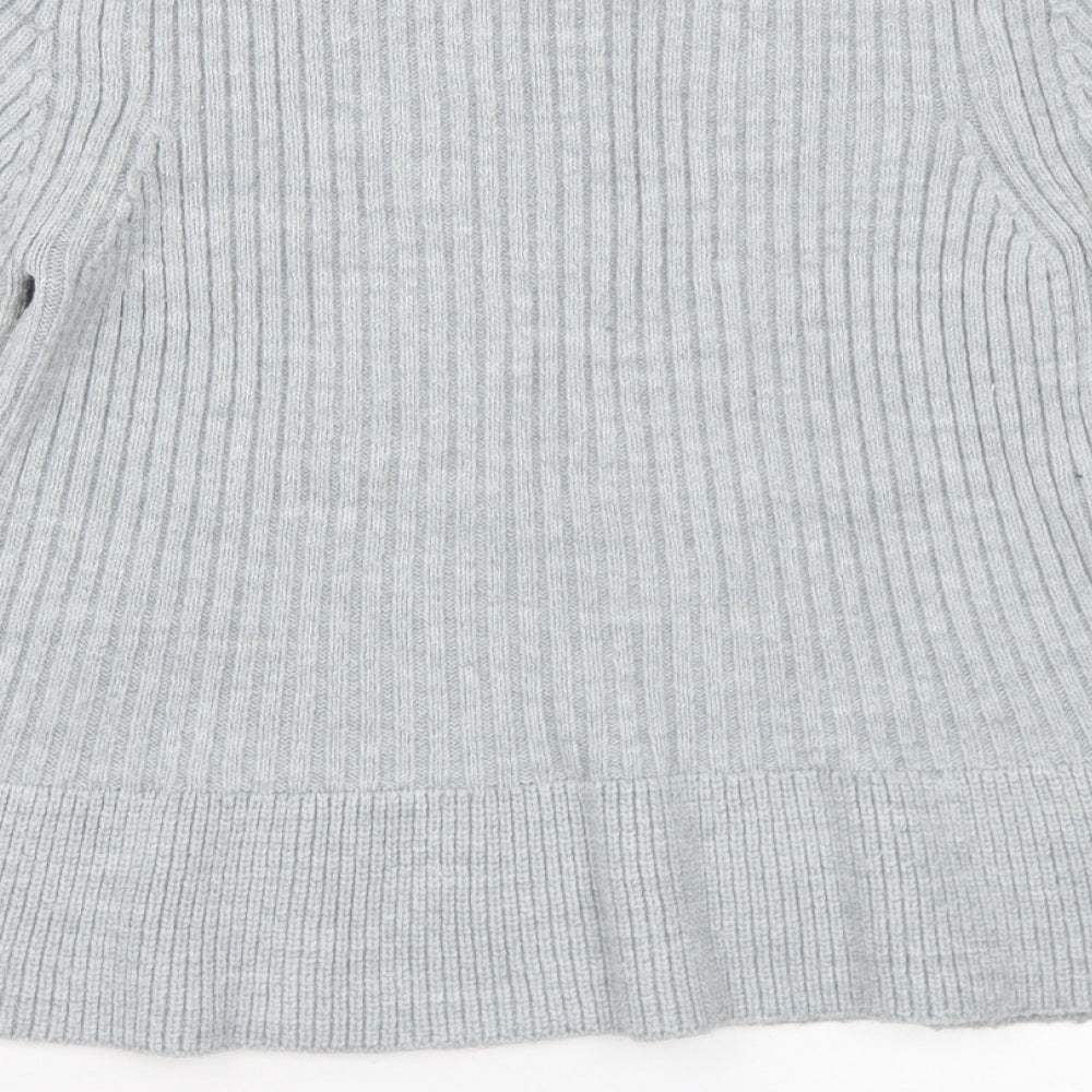 Marks and Spencer Womens Grey Crew Neck Acrylic Pullover Jumper Size 6