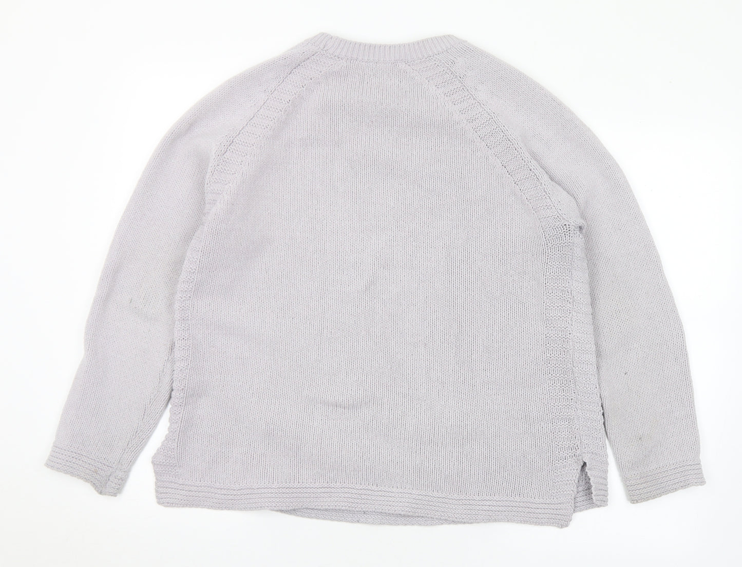 Bonmarché Womens Grey Round Neck Polyester Pullover Jumper Size 16