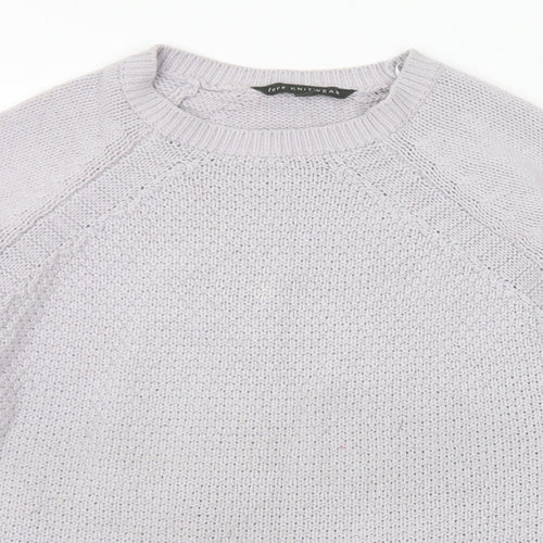 Bonmarché Womens Grey Round Neck Polyester Pullover Jumper Size 16