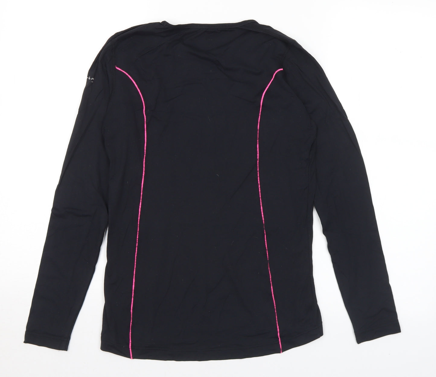 Ronhill Womens Black Polyamide Basic T-Shirt Size 10 Round Neck - Base layer