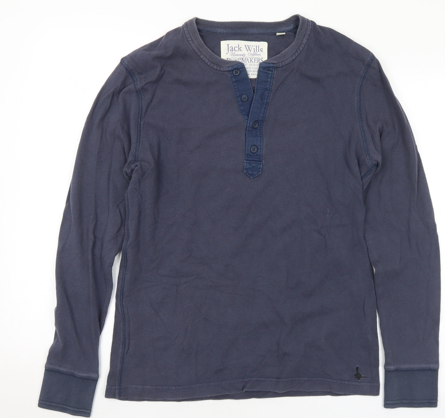 Jack Wills Mens Blue Cotton Pullover Sweatshirt Size S