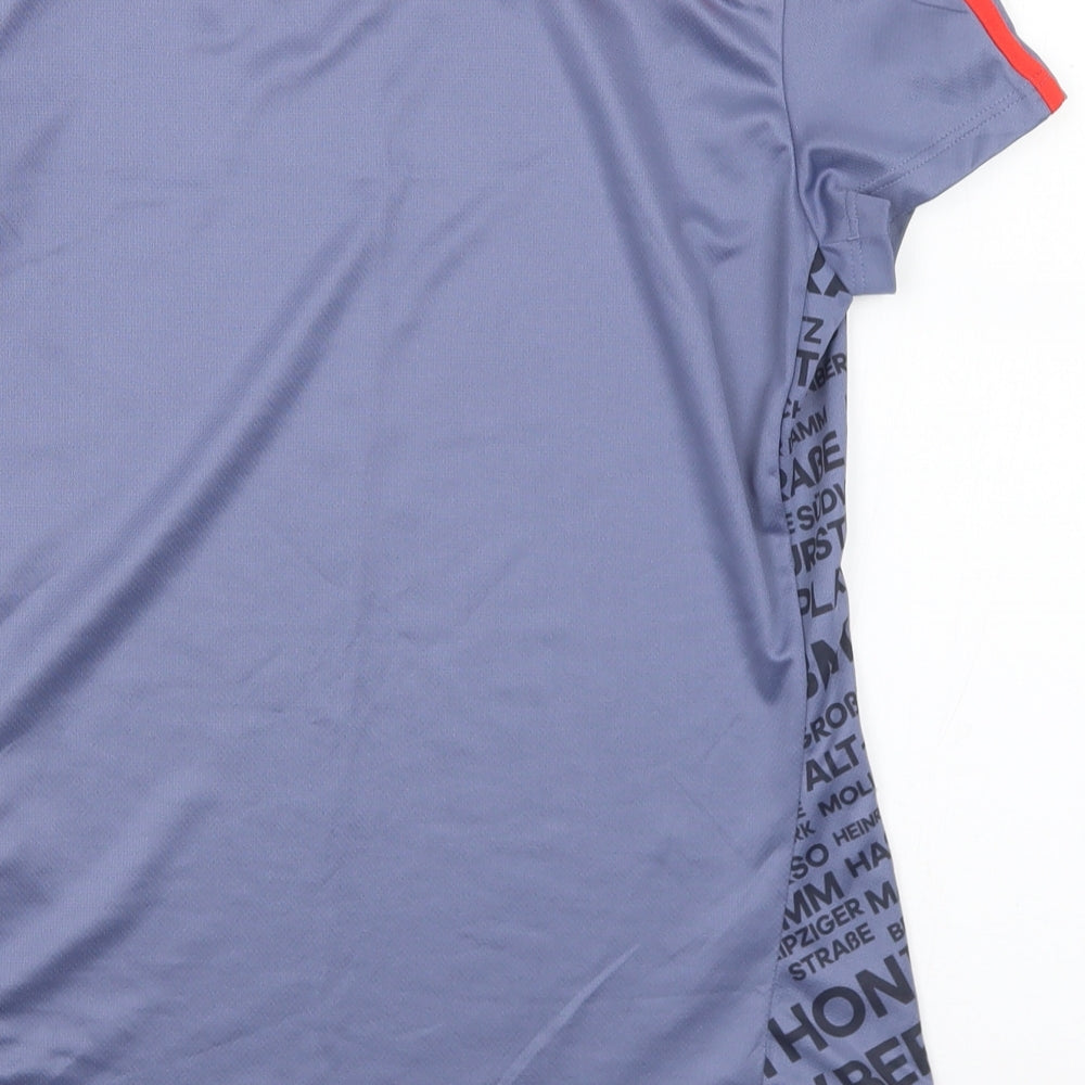 adidas Womens Multicoloured Geometric Polyester Basic T-Shirt Size S Round Neck - Logo