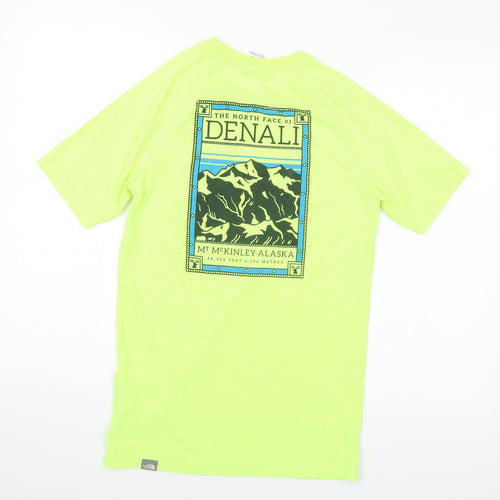 The North Face Mens Yellow Cotton T-Shirt Size XS Crew Neck