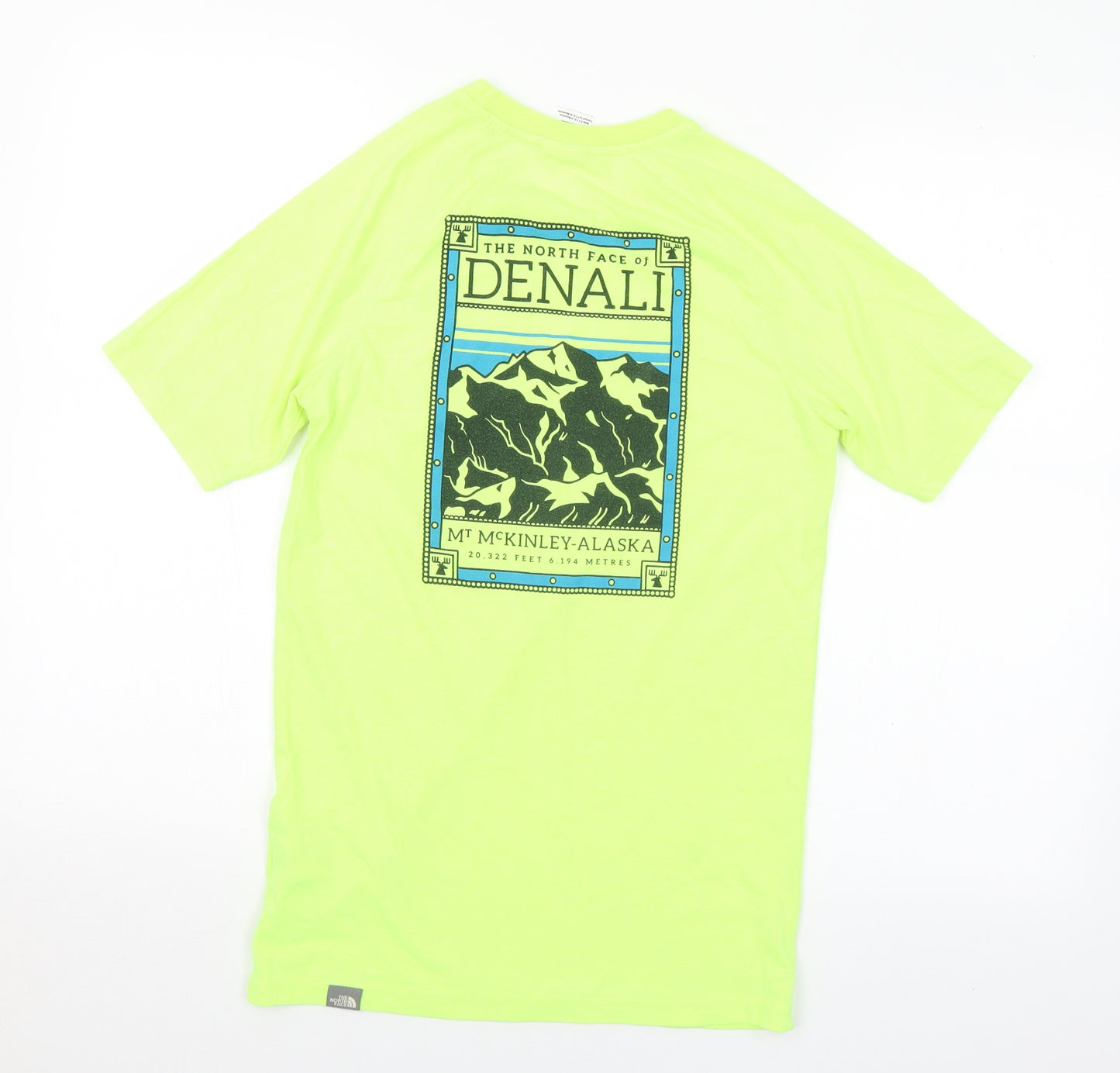 The North Face Mens Yellow Cotton T-Shirt Size XS Crew Neck