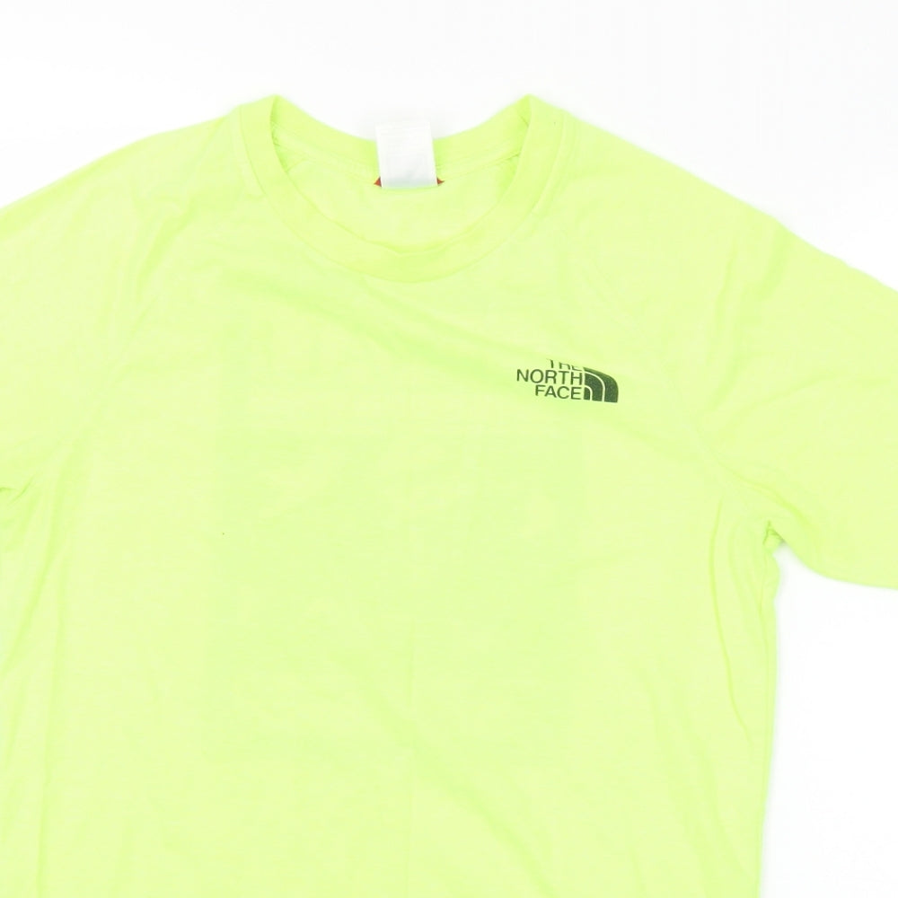 The North Face Mens Yellow Cotton T-Shirt Size XS Crew Neck