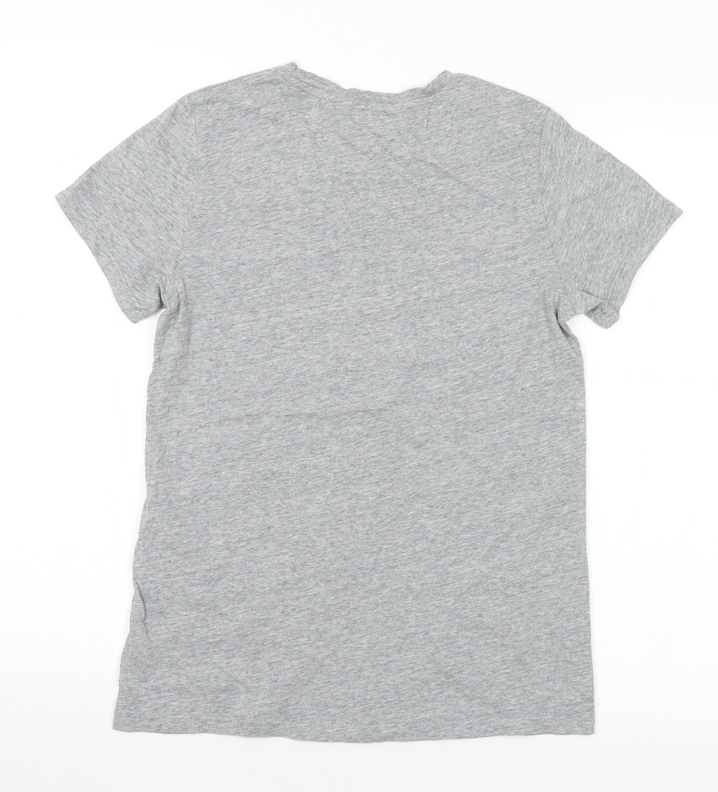 Levi Womens Grey Animal Print Cotton Basic T-Shirt Size XS Crew Neck - Logo
