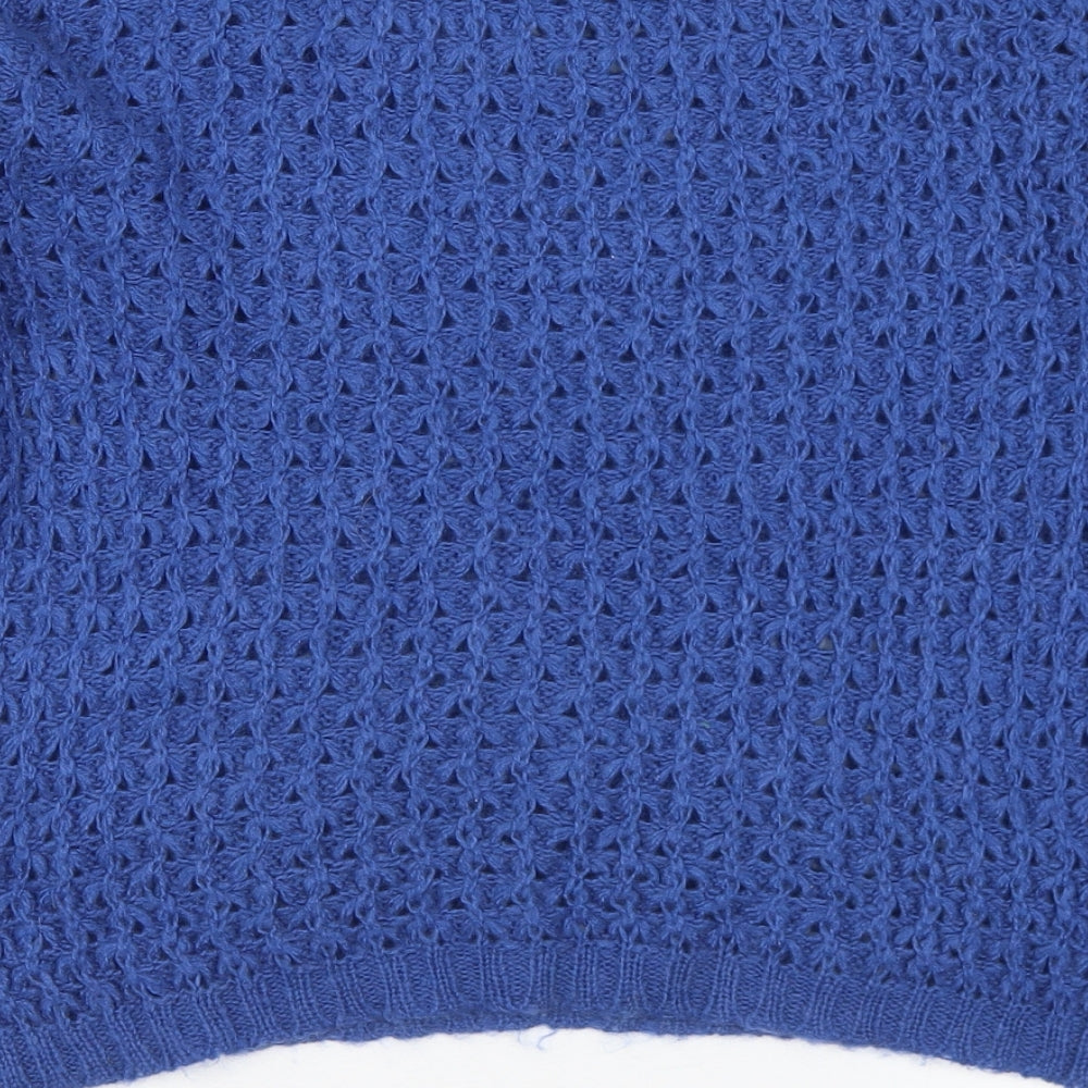 Primark Womens Blue Round Neck Acrylic Pullover Jumper Size 10