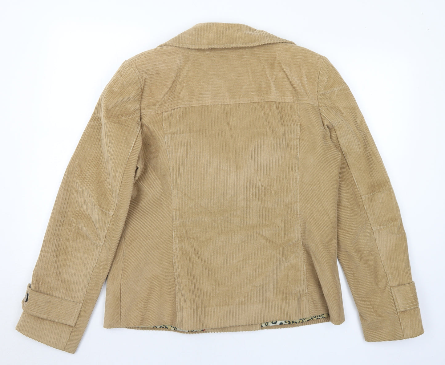 Marks and Spencer Womens Brown Animal Print Jacket Coat Size 18 Button