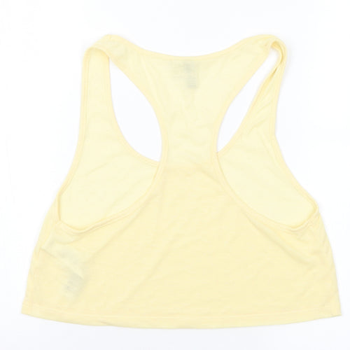 ASOS Womens Yellow Polyester Cropped Tank Size 6 Scoop Neck