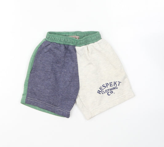 Respekt Clothing Boys Multicoloured Cotton Sweat Shorts Size 2-3 Years Regular